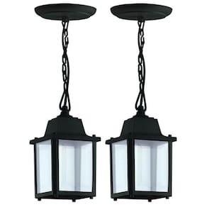 2 Pendentes Luminárias de Teto Colonial Vintage Preto E27 Interno Externo 110v 220v Dital