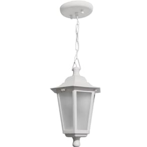 Pendente Colonial Externo Branco Luminária de Teto Lustre Clássico Lente Fosca Dital Grega