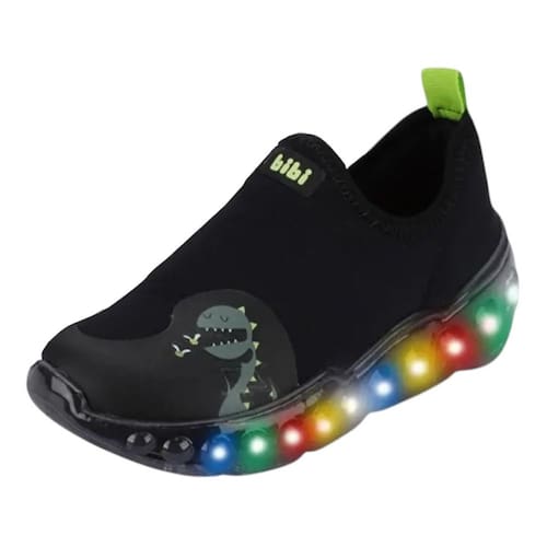 Tênis Infantil Menino Conforto Luz Dino Ponto