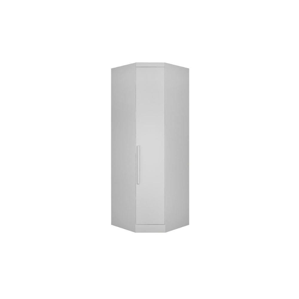 Guarda Roupa Closet Solteiro de Canto Obliquo Rizon/Linea c/ 1 Porta Neve - Novo Horizonte