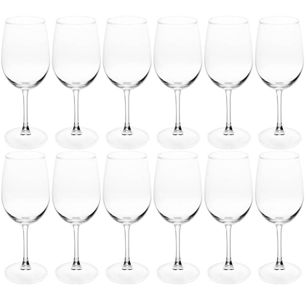 Jogo 12 Taças de Vinho 420ml Vidro Lyor Gourmet Degustação de Vinho Tinto Branco Rose