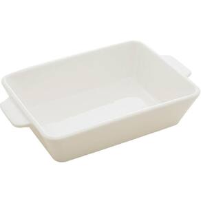 Travessa de Porcelana com Alça Branca 750ml Refratário Lyor Basic Pequeno Servir Mesa Posta