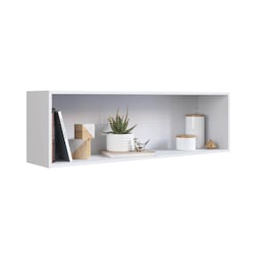 Nicho de Parede Horizontal Branco Organizador Multiuso Funcionale Decoração Cozinha