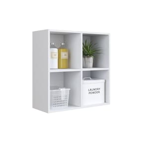 Nicho de Parede Branco Organizador Multiuso Funcionale 63x63x26cm Lavanderia Cozinha
