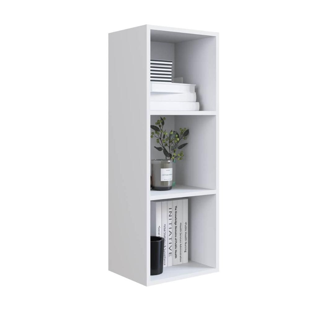 Nicho de Parede Vertical Branco Organizador Multiuso 90x33x26cm Funcionale Escritório