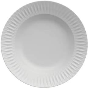 Prato Fundo em Porcelana 23cm Branco Diamante Germer Mesa Posta Jantar
