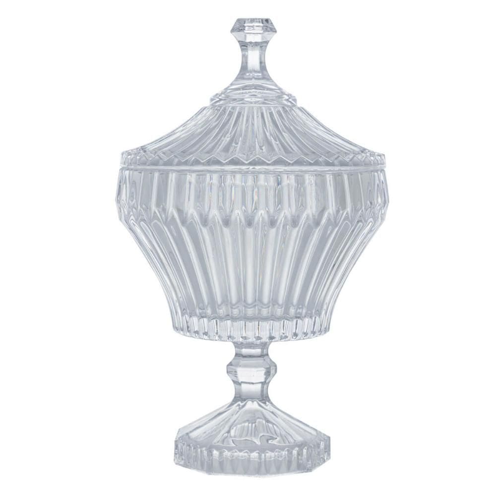 Potiche de Cristal com Pé Bomboniere 11,5x20cm Lyor Renaissance Baleiro