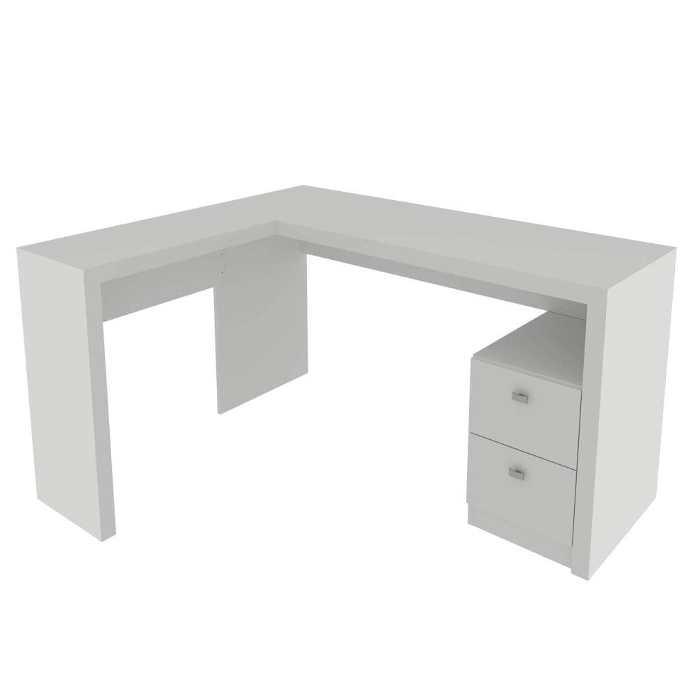 Mesa para Escritório com 2 gavetas ME4129 Branco Tecnomobili
