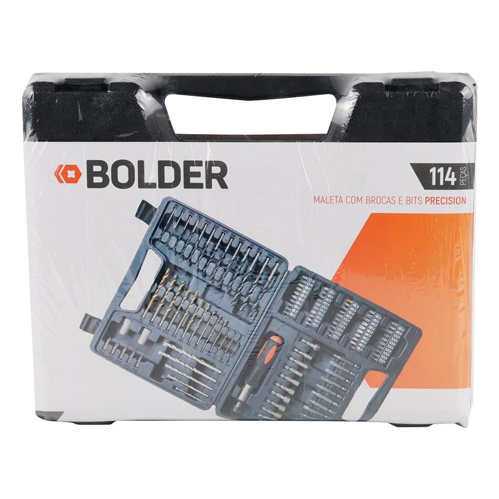 Maleta de Brocas e Bits 114 Peças Precision Bolder