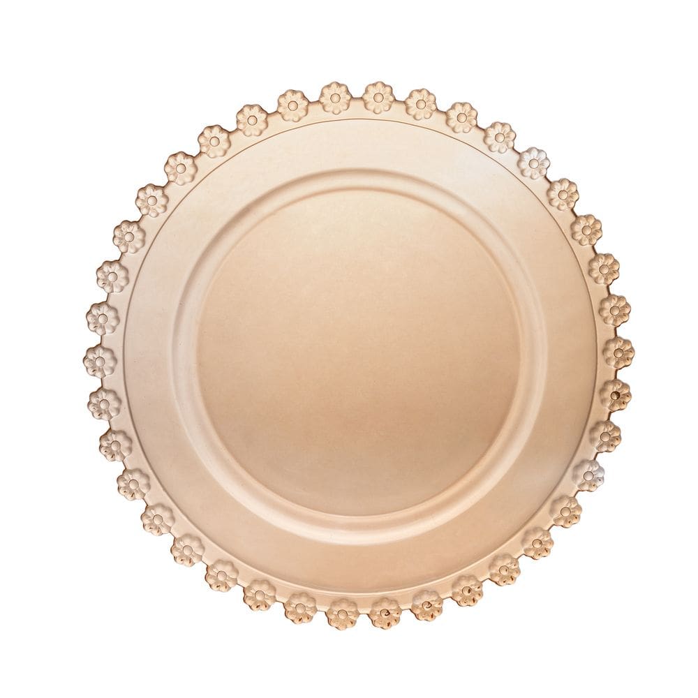 Prato Raso de Cristal Daisy Âmbar 28cm Wolff
