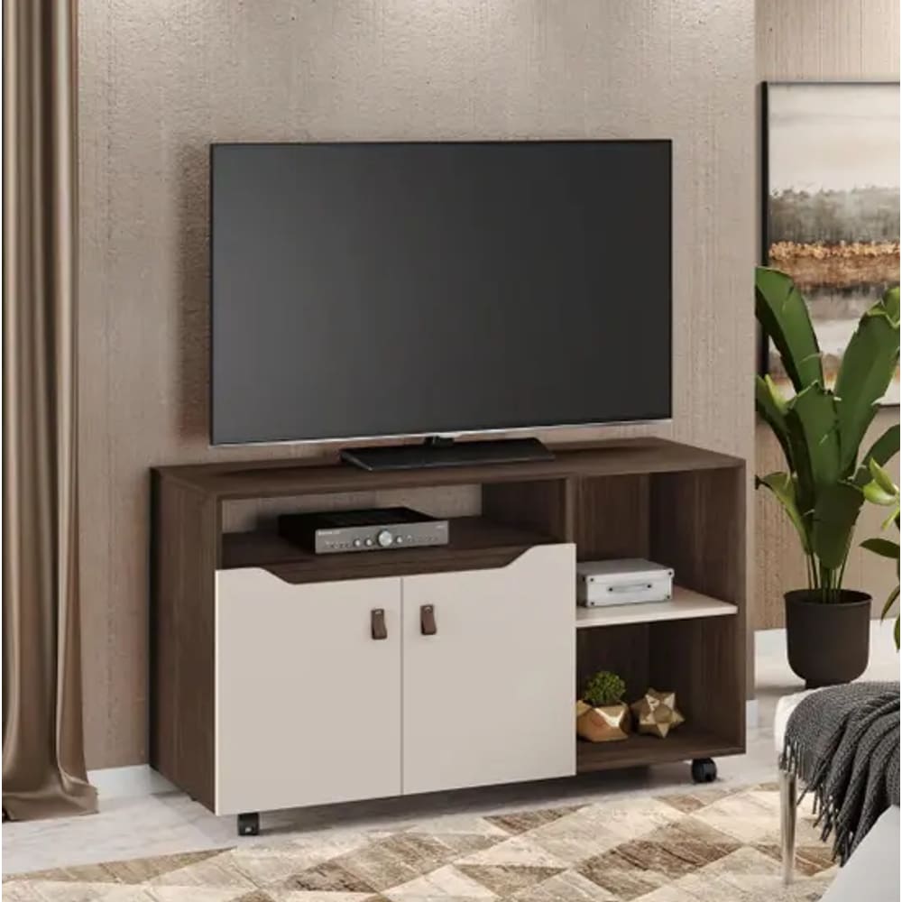 Rack Seleto Para Tv Até 49" JCM movelaria - Café Soft/Off