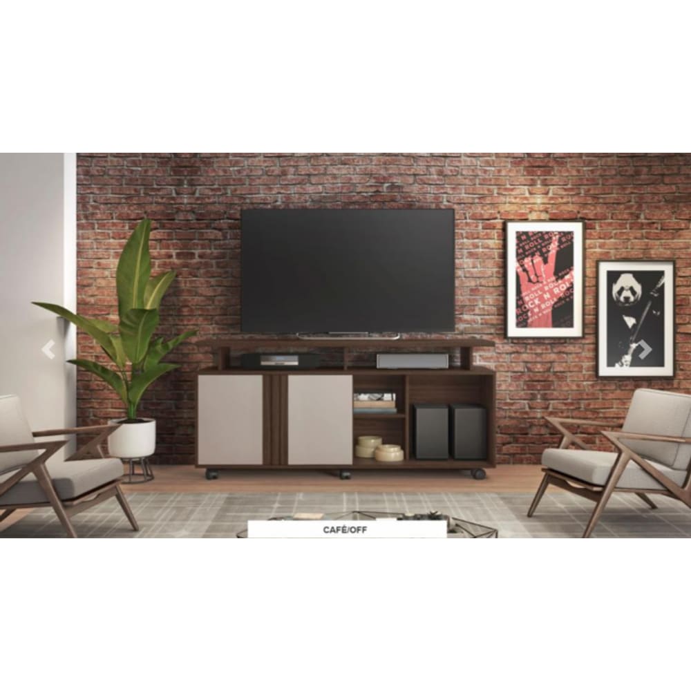 Rack Humor Para Tv Até 56&quot; JCM Movelaria - Café Soft/Off