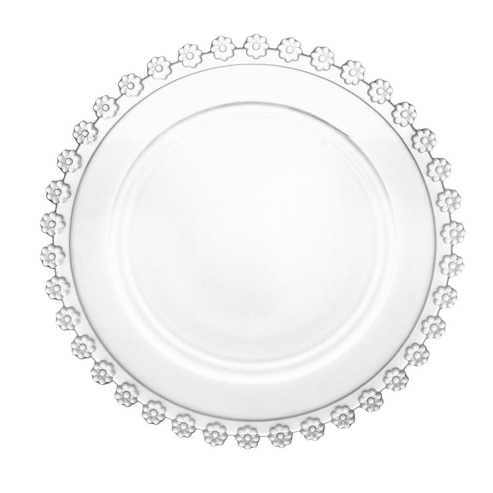 Prato Raso de Cristal Daisy Transparente 28cm Wolff