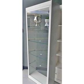 Prateleira Vidro Vitrin. Branco 185X64X32Cm - Deep