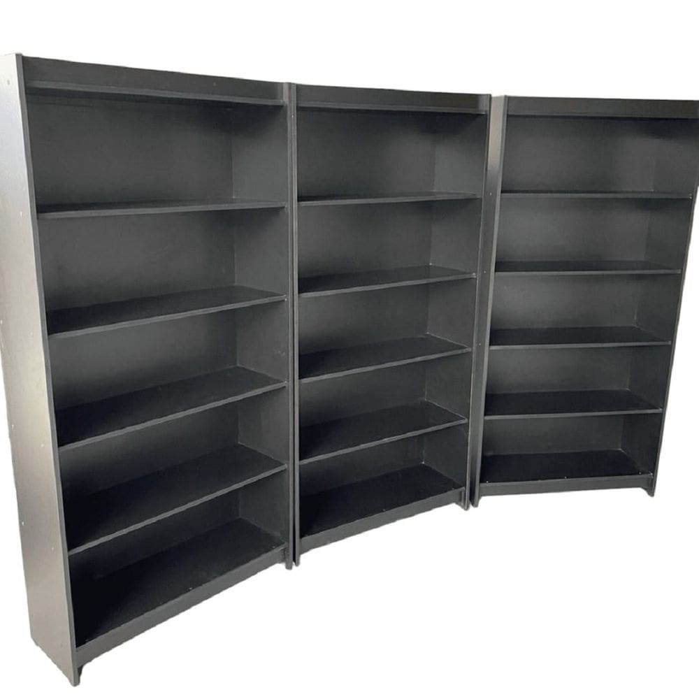 Kit Conjunto Prateleira Preta 185X276X32Cm - Deep