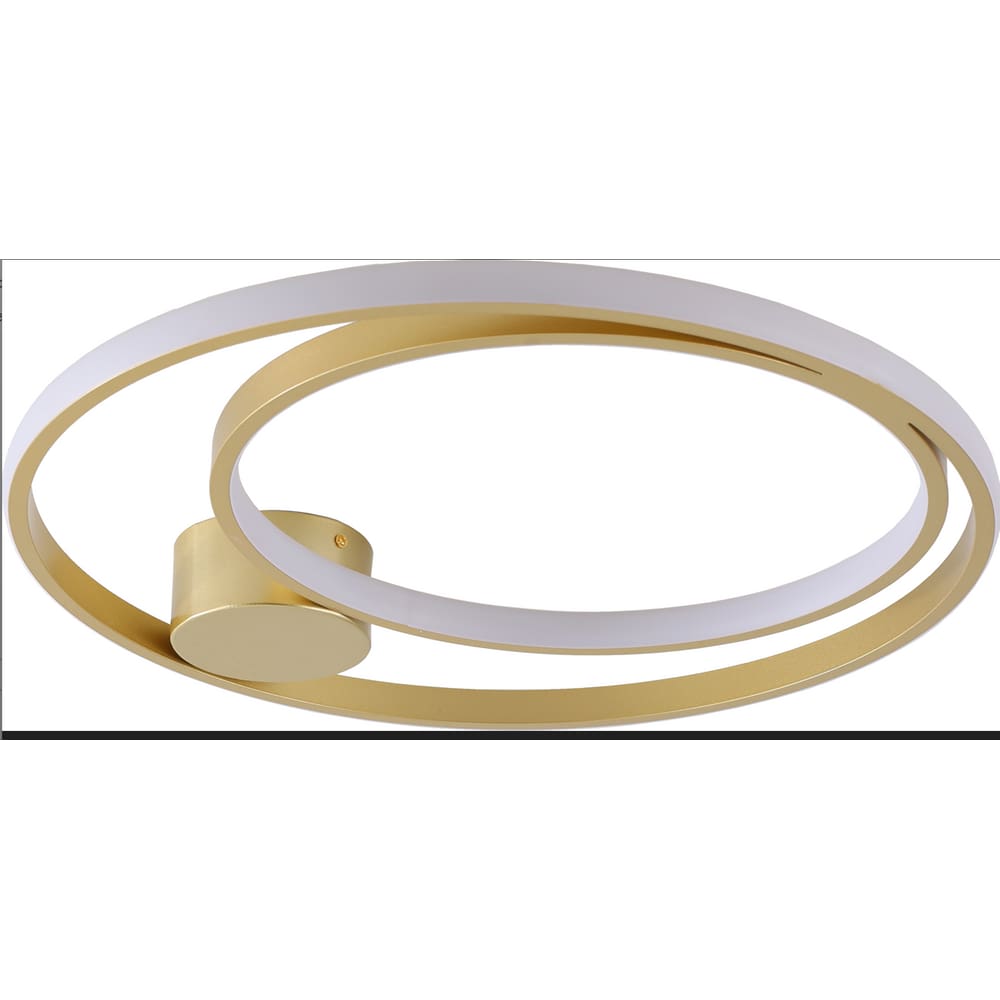 Plafon Ilusion Ø45cm - Dourado E Silicone Branco Led Moderno