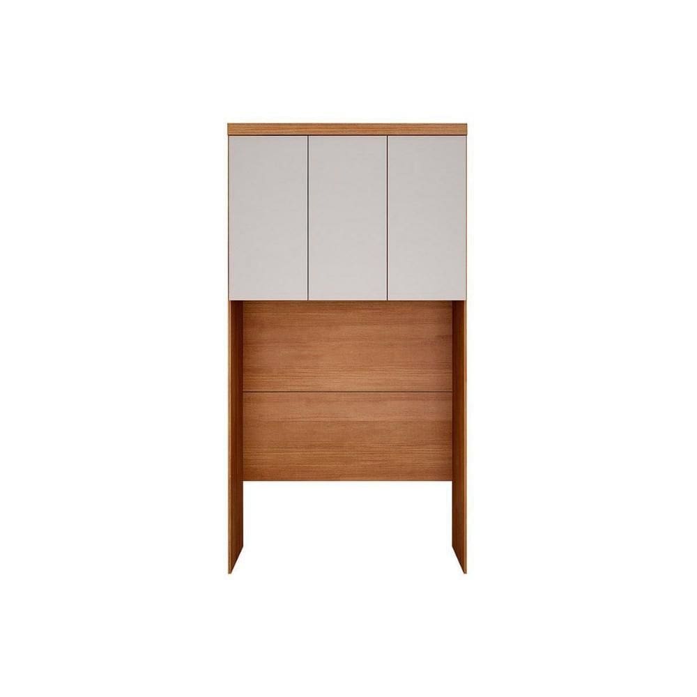 Modulado de Quarto Armário Ponte Aéreo Solteiro Rizon/Linea c/ 3 Portas Cumaru/Fendi 25 - Novo Horizonte
