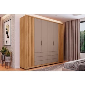 Guarda Roupa Casal 6 Portas e 6 Gavetas Maximus Buriti/Fendi - Caemmun