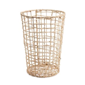 Cesto Redondo Vazado 60Cm De Palha - Oikos