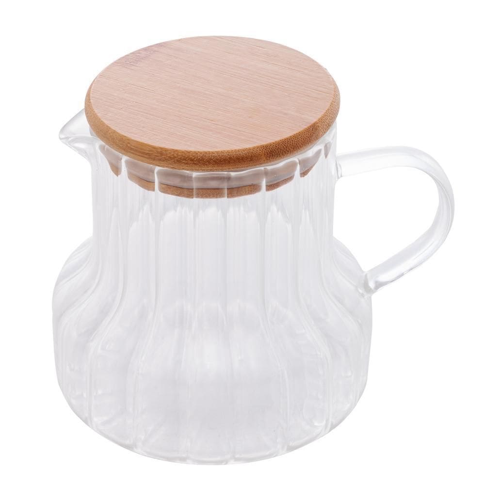 Jarra Vidro Borossilicato com Tampa de Bambu Classic 620ml