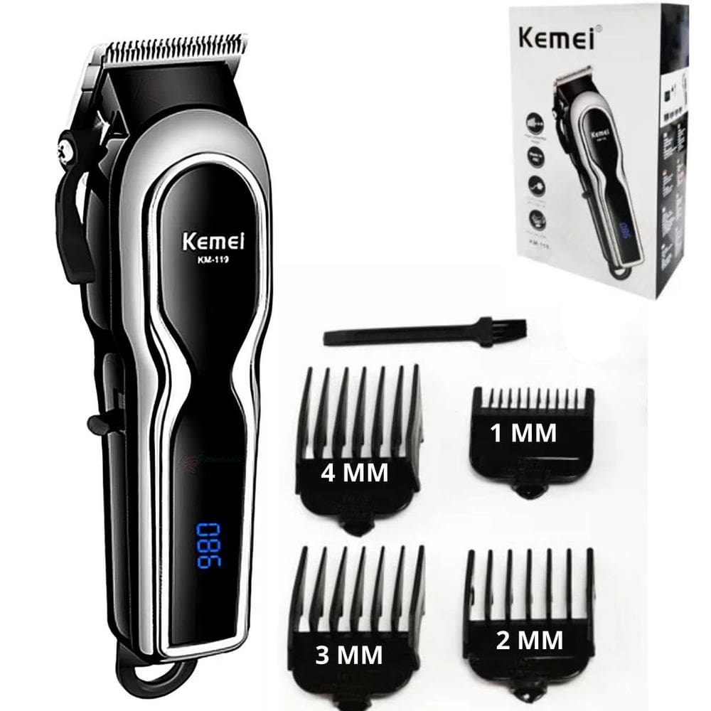 Aparador De Cabelo Kmei Km-119 Recarregável Para Barba