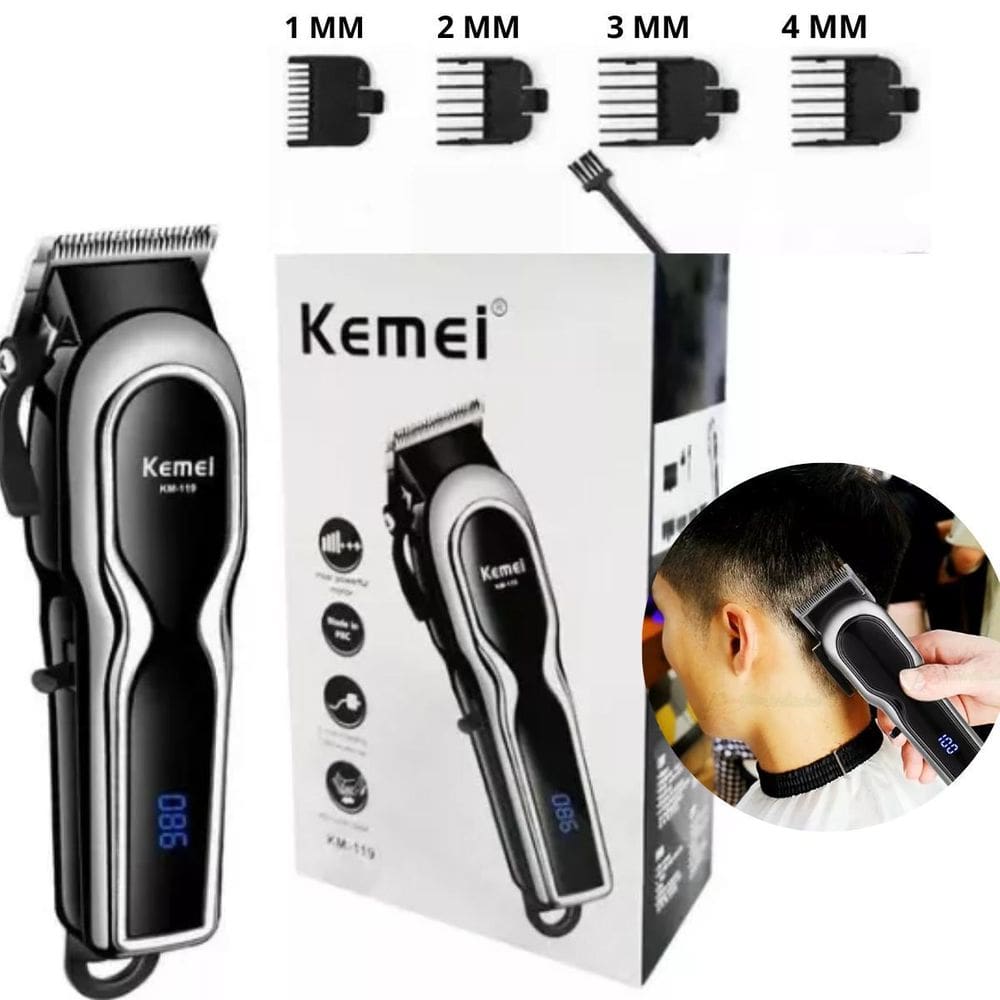 Aparador De Cabelo Kmei Km-119 Premium Para Pelos Faciais