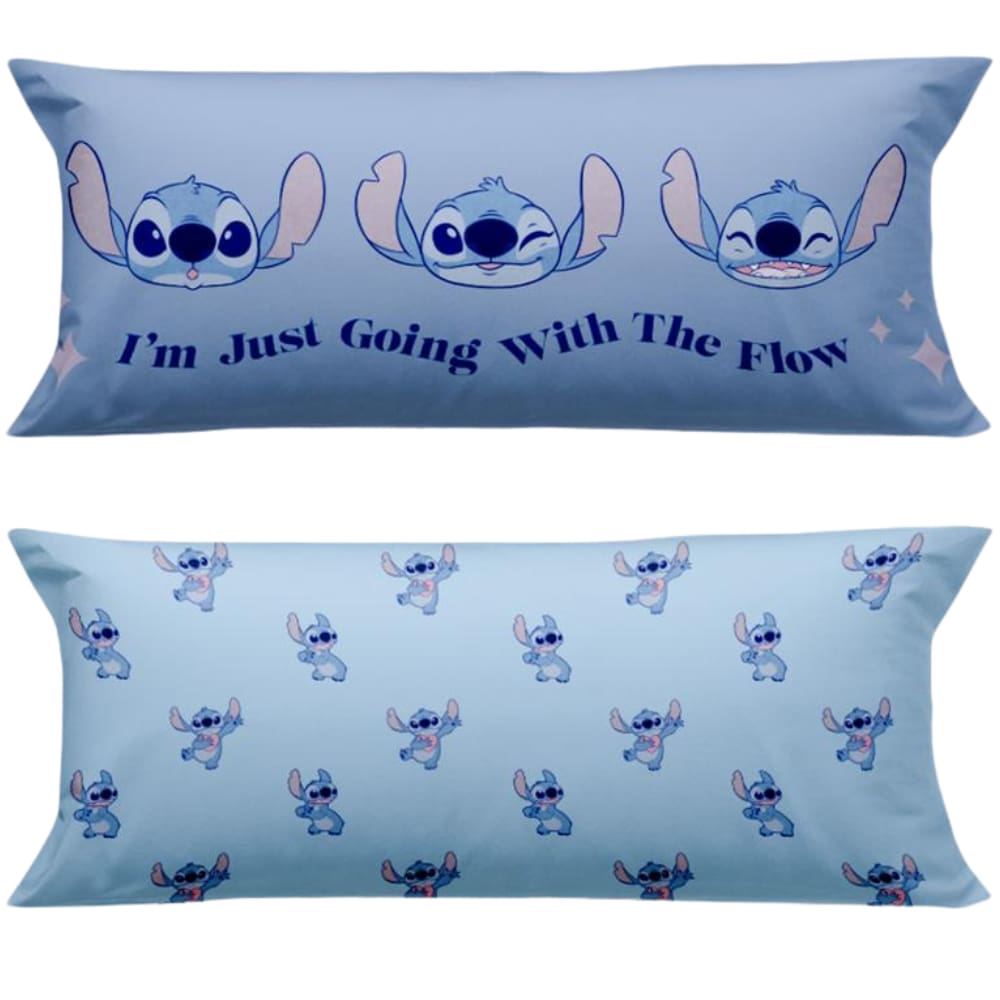 Almofada Almofadão Stitch Aveludada 70x30cm Oficial Disney