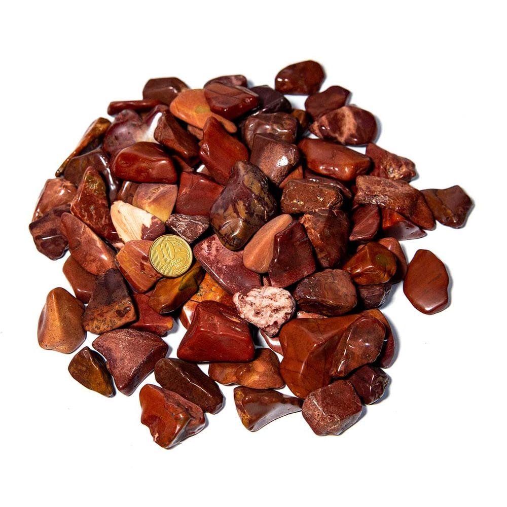 1kg Jaspe Africano Rolado Pedra Natural M 20 a 35mm Tipo B
