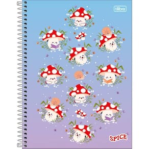 Caderno Espiral Grande Universitario Spice 16 Matérias Feminino/Masculino 256 Folhas Capa Dura - Tilibra