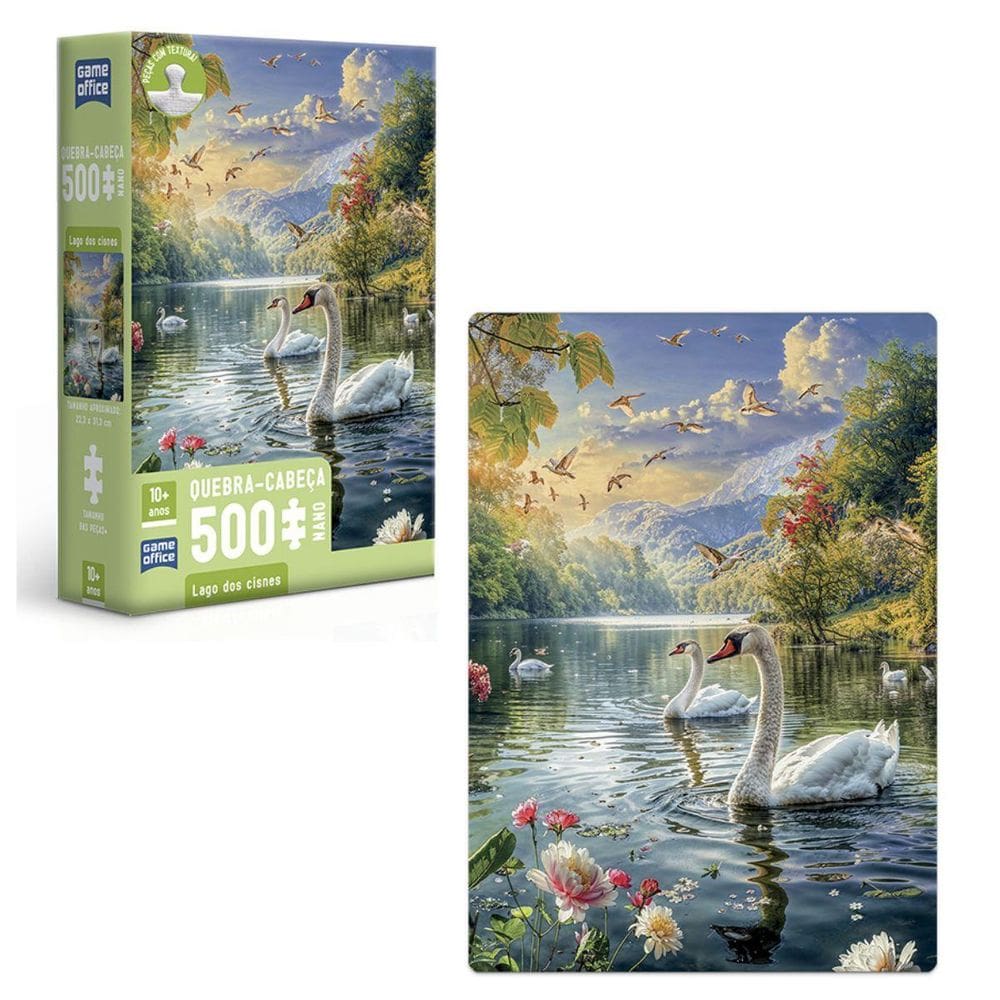 Quebra Cabeça Nano Lago Dos Cisnes 500 Peças 3325 - Toyster