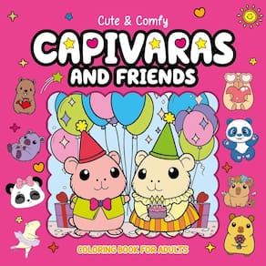 Cute & Comfy Coloring Book for Adults - Capivaras and Friends - Livro de Colorir Adulto 10
