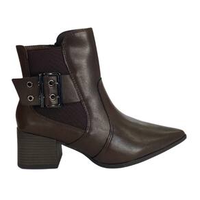 Bota Ramarim 2559132 Feminino Marrom cano curto bico fino