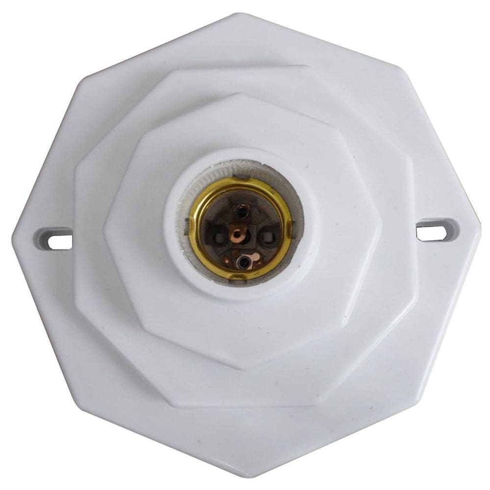 Plafon Decorativo Octagonal Soquete 15X15Cm Trioplast Tptf