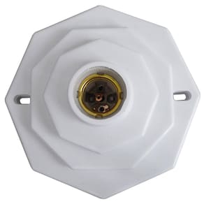 Plafon Decorativo Octagonal Soquete 15X15Cm Trioplast Tptf