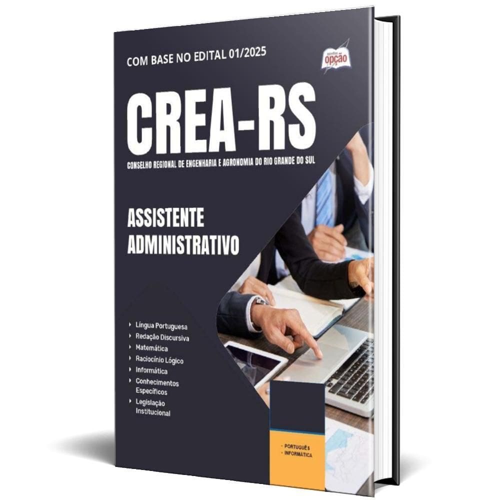 Apostila Crea Rs 2025 - Assistente Administrativo