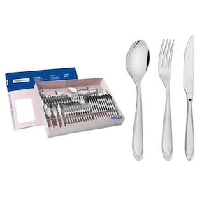 Faqueiro Inox Laguna Tramontina 91 Peças Conjunto de Talher Faca Concha Pegador