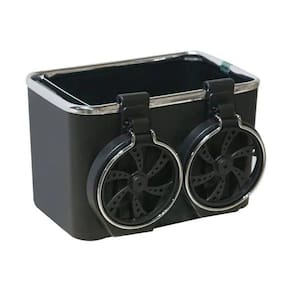 Organizador Porta Objetos Para Carro Veiculos Bolso Com Porta Copos Retratil Porta Trecos Preto