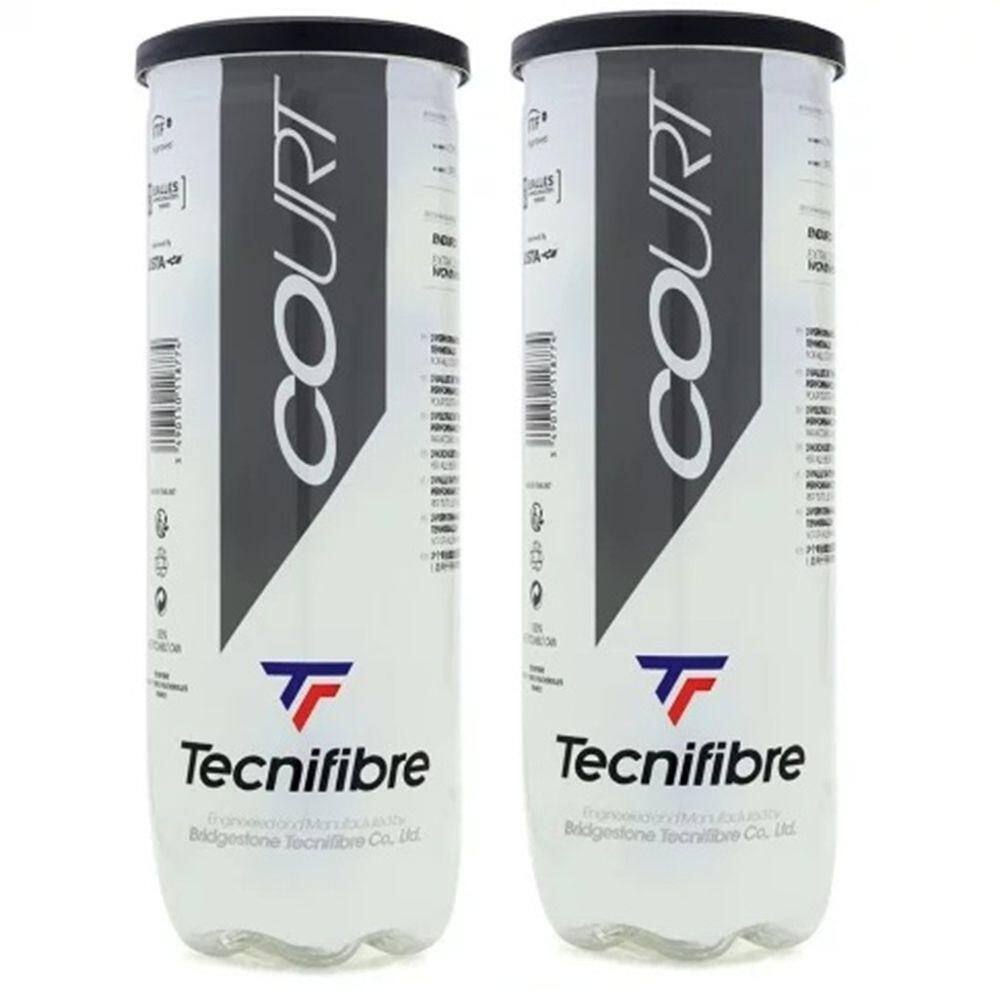 Kit Bola Tenis C 6 Unidades Tecnifibre Court Performance