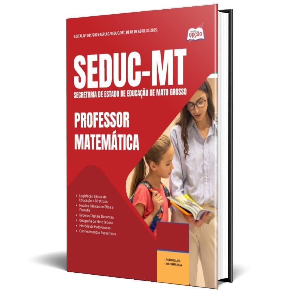 Apostila Seduc Mt 2025 - Professor - Matemática