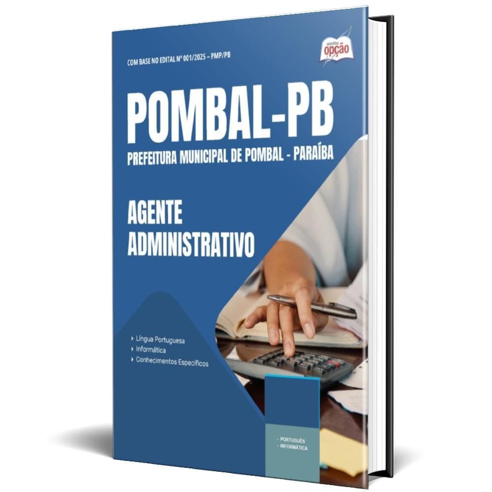 Apostila Prefeitura Pombal Pb 2025 - Agente Administrativo