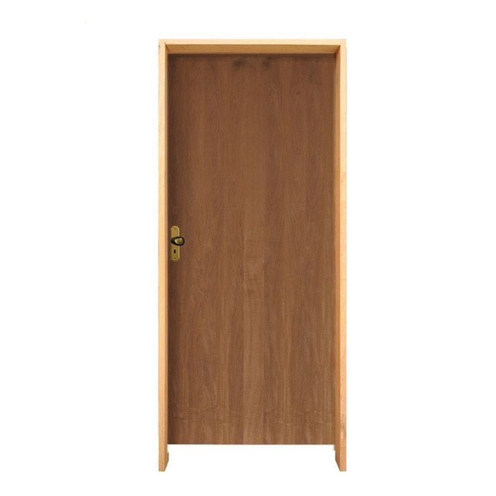 Kit Porta Encabeçada P.imbuia Batente Tauari 14 Cm 92 X 2.10 Fech.interna Taco De Golfe Lado Direito - Hale