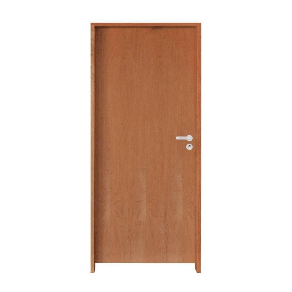 Kit Porta Lisa P.imbuia Batente Ecológico 14 Cm 62 X 2.10 Fech. Externa Stilo Lado Esquerdo - Hale