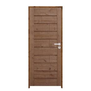 Porta Roma Pinus 82 X 2.10 Batente Ecológico 11cm Fechadura Externa Lado Esquerdo - Rodam