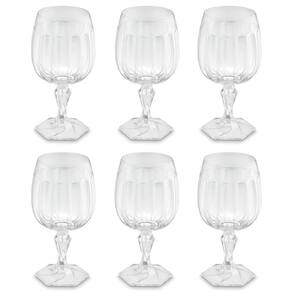 Conjunto 6 Taças de Plástico 350ml para Água Suco Drinks UZ Translúcido