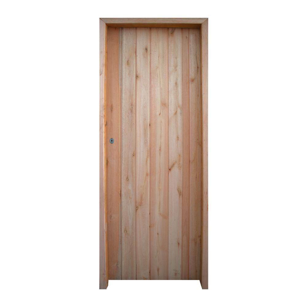Kit Porta Calha Eucalipto 70 X 2.10 Batente Ecológico 9cm Lado Direito - Rodam