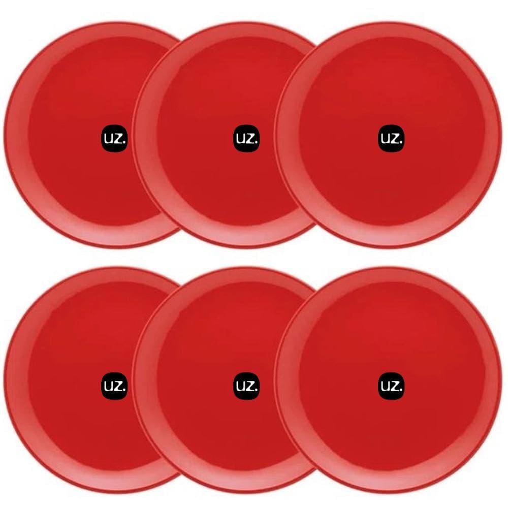 Jogo De 6 Pratos Rasos Redondos 26cm Pratos De Plástico UZ