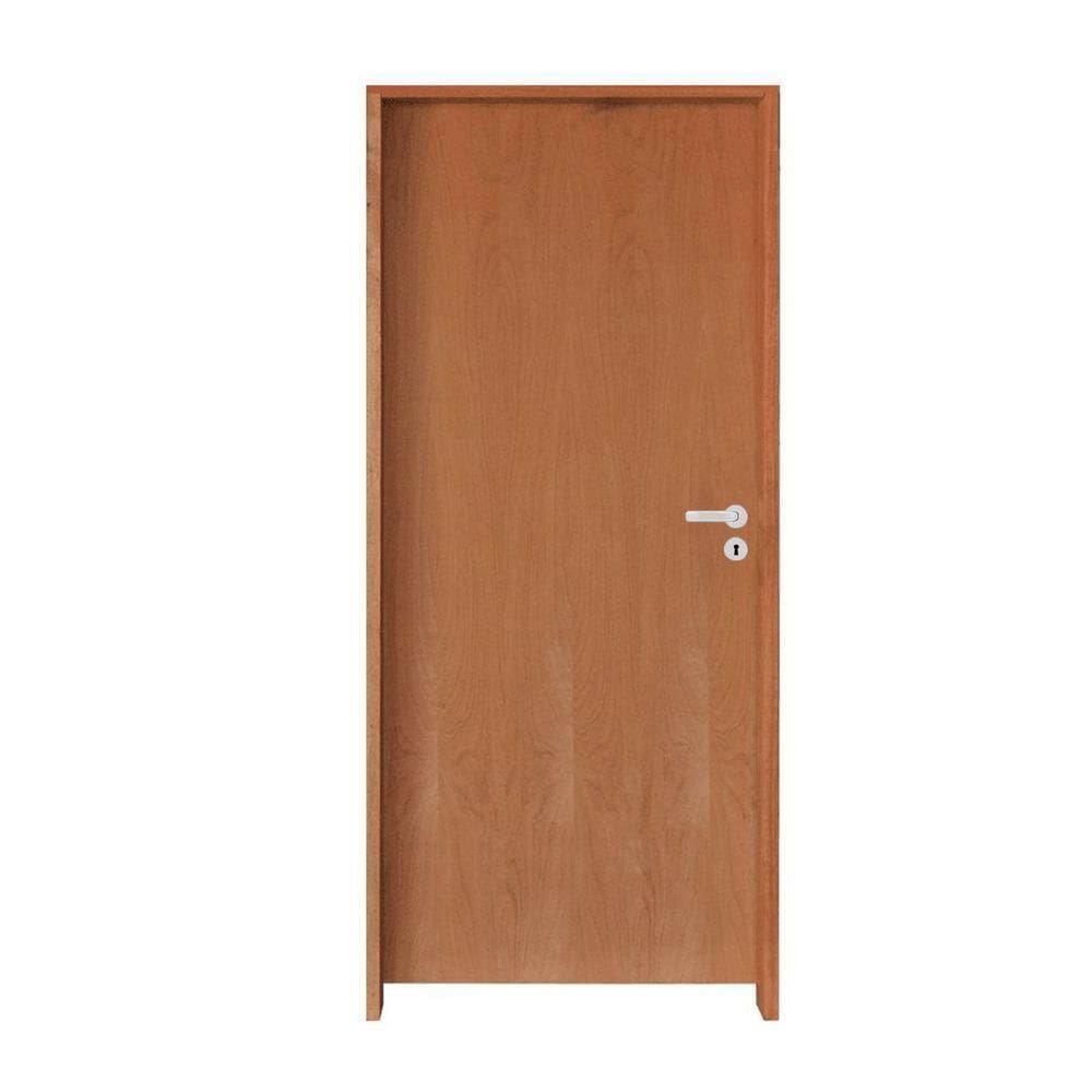 Kit Porta Lisa P.imbuia Batente Ecológico 11 Cm 62 X 2.10 Fech. Interna Stilo Lado Esquerdo - Hale