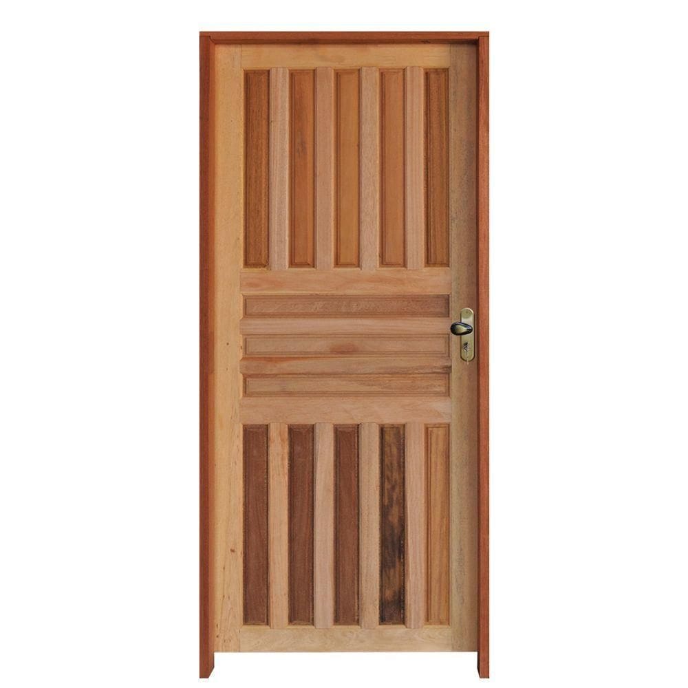 Kit Porta Americana Ecológica 80 X 2.10 Batente Ecológico 11cm Fechadura Externa Lado Esquerdo - Rodam