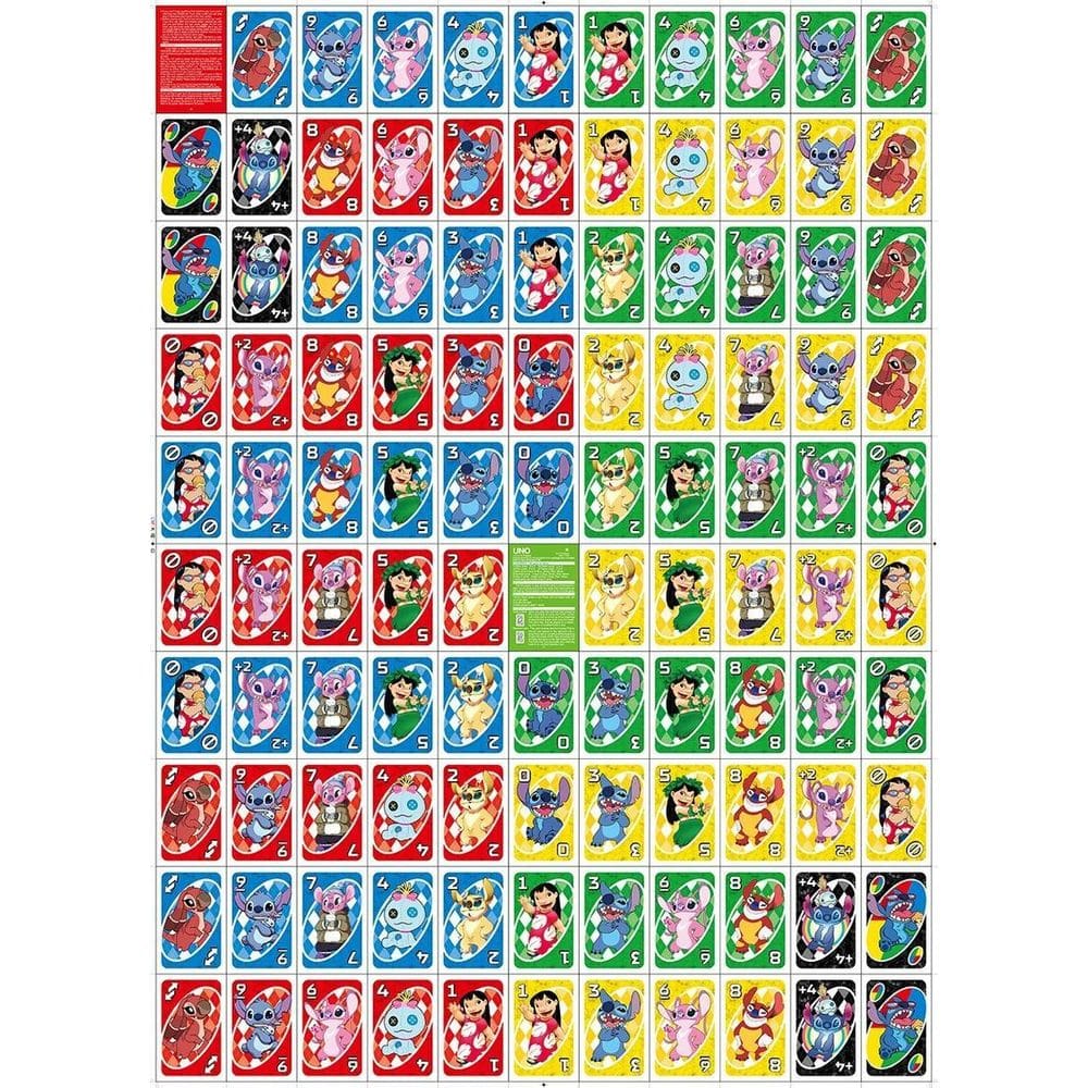 Uno Jogo De Cartas Lilo & Stitch Pôquer Dorso Branco