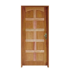 Kit Porta De Madeira Topázio 82 X 2.10 Batente 11 Cm Fechadura Externa Lado Esquerdo - Rodam